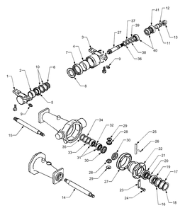 Axle Assembly - 4wd (Part 2) Diagram and Parts List for 7304 54AD741100-54AT741100-54BD741100-54BT741100 Cub Cadet Lawn Tractor